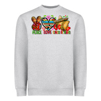 Heather Grey Peace love cinco de mayo Heavyweight Sweatshirt - FaDigitalArtStudio