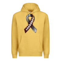 Antique Gold Gray Ribbon American Football Premium Hoodie - BundleAndBundleShop