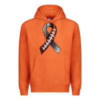 Carrot Gray Ribbon American Football Premium Hoodie - BundleAndBundleShop