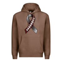 Chestnut Gray Ribbon American Football Premium Hoodie - BundleAndBundleShop