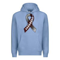 Colony Blue Gray Ribbon American Football Premium Hoodie - BundleAndBundleShop