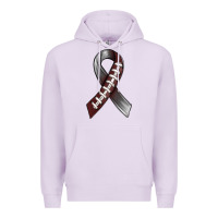 Lilac Gray Ribbon American Football Premium Hoodie - BundleAndBundleShop