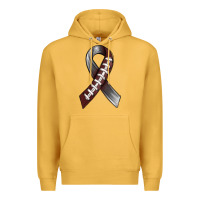Mustard Gray Ribbon American Football Premium Hoodie - BundleAndBundleShop