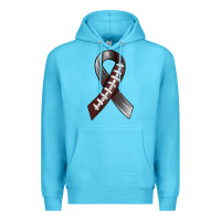 Gray Ribbon American Football Premium Hoodie | Teevron