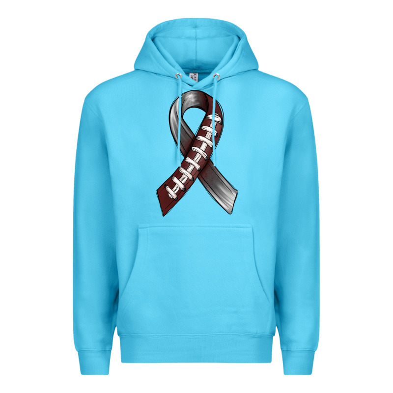 Gray Ribbon American Football Premium Hoodie by BundleAndBundleShop | Teevron