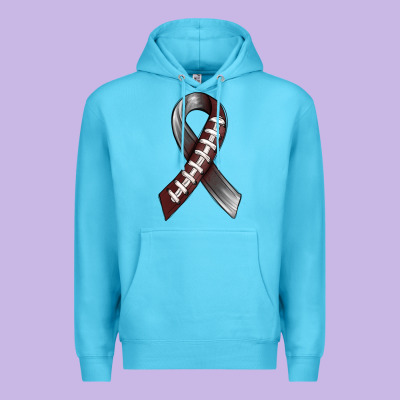 Gray Ribbon American Football Premium Hoodie Designed By Bundleandbundleshop