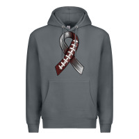 Rock Gray Ribbon American Football Premium Hoodie - BundleAndBundleShop