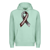 Seafoam Gray Ribbon American Football Premium Hoodie - BundleAndBundleShop