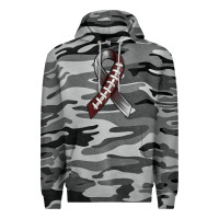 Slate Camo Gray Ribbon American Football Premium Hoodie - BundleAndBundleShop