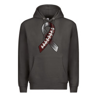 Smoke Gray Ribbon American Football Premium Hoodie - BundleAndBundleShop