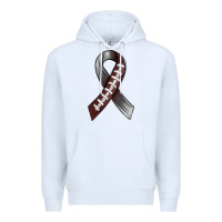 White Gray Ribbon American Football Premium Hoodie - BundleAndBundleShop