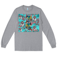 Heather Grey fish lures Long Sleeve Tee - TumblerDesignByShophia