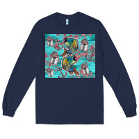 Navy fish lures Long Sleeve Tee - TumblerDesignByShophia