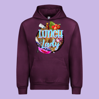 Western Lunch Lady Urban Hoodie Designed By Barkaloodesign