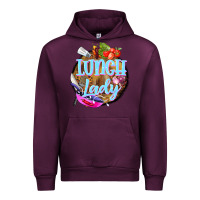 Mauve Wine western lunch lady Urban Hoodie - BarkalooDesign