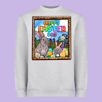 Happy Easter Day Heavyweight Sweatshirt Designed By Oliviacreatesart