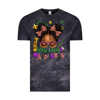 Cloud Black little miss mardi gras afro messy bun kid Vintage Tee - texasbilliewilder