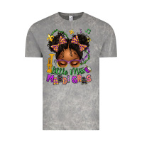 Cloud Rock little miss mardi gras afro messy bun kid Vintage Tee - texasbilliewilder