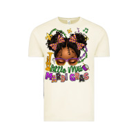 Vintage Arctic little miss mardi gras afro messy bun kid Vintage Tee - texasbilliewilder