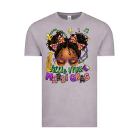 Vintage Zinc little miss mardi gras afro messy bun kid Vintage Tee - texasbilliewilder