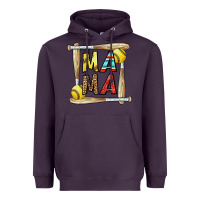 Plum softball mama Heavyweight Hoodie - CowhideDigitalArt