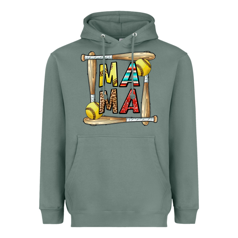 Softball Mama Heavyweight Hoodie by CowhideDigitalArt | Teevron