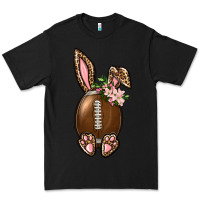 Black American Football Easter Bunny Premium Tee - BundleAndBundleShop