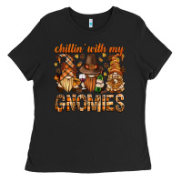 Black chilling with my gnomies bbs Ladies Tee - BundleAndBundleShop