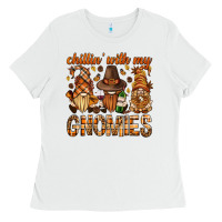 White chilling with my gnomies bbs Ladies Tee - BundleAndBundleShop