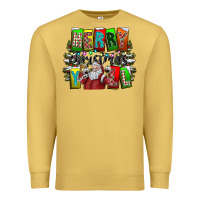 Antique Gold merry christmas yall Premium Sweatshirt - CowhideDigitalArt