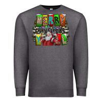 Charcoal Heather merry christmas yall Premium Sweatshirt - CowhideDigitalArt