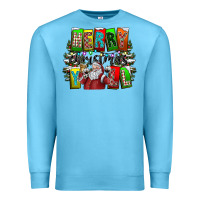 Ocean Blue merry christmas yall Premium Sweatshirt - CowhideDigitalArt