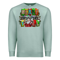 Seafoam merry christmas yall Premium Sweatshirt - CowhideDigitalArt