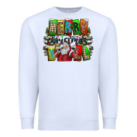White merry christmas yall Premium Sweatshirt - CowhideDigitalArt