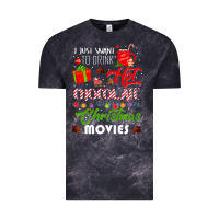 Cloud Black i just want to drink hot chocolate watch christmas movies premium Vintage Tee - baoMotion