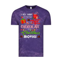 Cloud Purple i just want to drink hot chocolate watch christmas movies premium Vintage Tee - baoMotion
