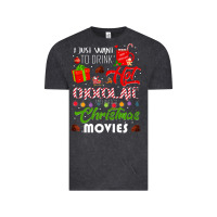 Vintage Black i just want to drink hot chocolate watch christmas movies premium Vintage Tee - baoMotion