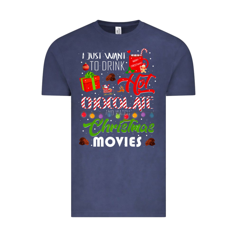 I Just Want To Drink Hot Chocolate Watch Christmas Movies Premium Vintage Tee by baoMotion | Teevron