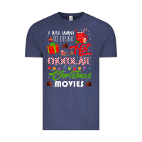 Vintage Denim i just want to drink hot chocolate watch christmas movies premium Vintage Tee - baoMotion