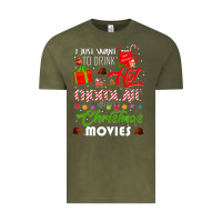 Vintage Olive i just want to drink hot chocolate watch christmas movies premium Vintage Tee - baoMotion