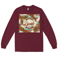 Burgundy support local business Long Sleeve Tee - TumblerDesignByShophia