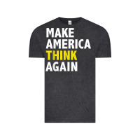 Vintage Black Make America Think Again Funny Elections President Politics Vintage Tee - baoMotion