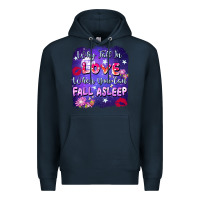 Navy Why Fall İn Love When You Can Fall Asleep Premium Hoodie - FaDigitalArtStudio