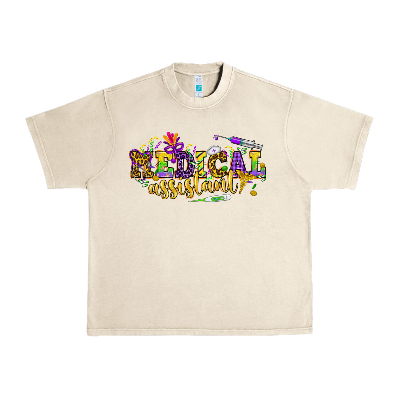 Ma Medical Assistant Mardi Gras Urban Heavy Tee by NancyCooperArtShop | Teevron