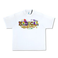 White MA Medical Assistant Mardi Gras Urban Heavy Tee - NancyCooperArtShop