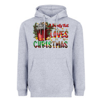 Heather Grey afamilytloveschristmas Heavyweight Hoodie - CowhideDigitalArt