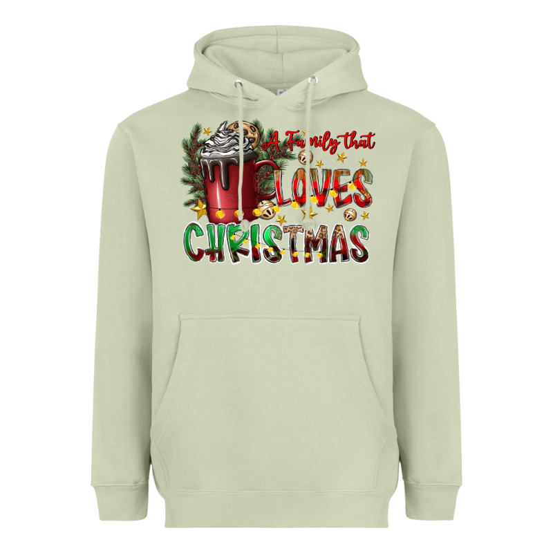Afamilytloveschristmas Heavyweight Hoodie by CowhideDigitalArt | Teevron