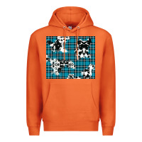 Carrot winter plaid and cowhide pattern Premium Hoodie - RanaPortraitStore