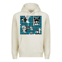 Oatmeal Heather winter plaid and cowhide pattern Premium Hoodie - RanaPortraitStore