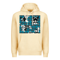 Pina Colada winter plaid and cowhide pattern Premium Hoodie - RanaPortraitStore